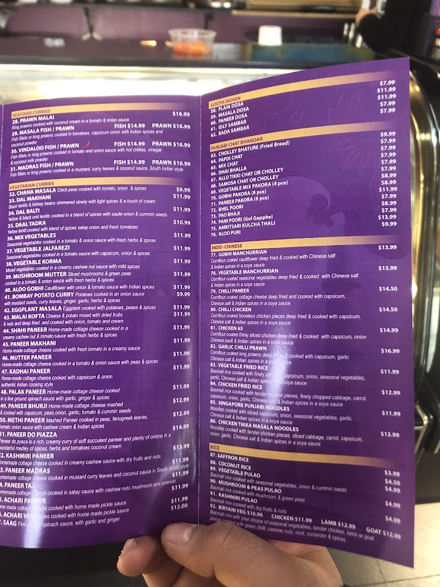 Menu Taste Of Taj Sweets And Indian Cuisine-8